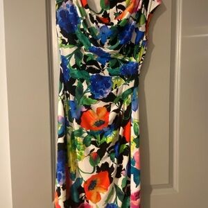 Ralph Lauren Colorful Floral Midi Dress